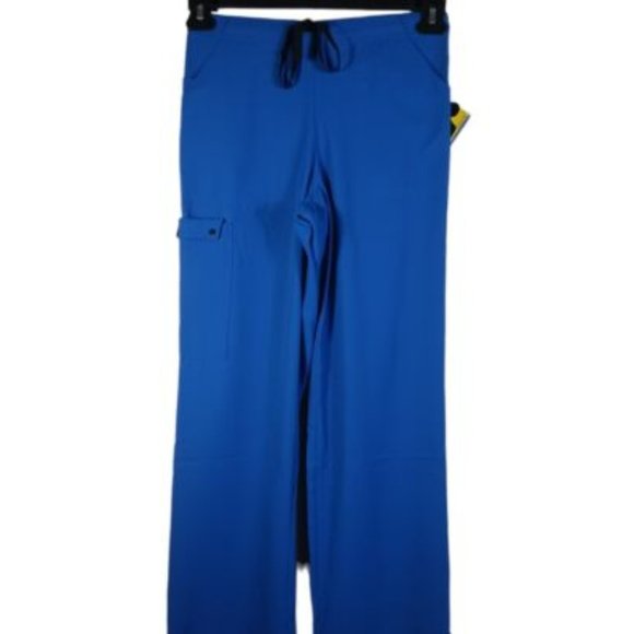 WonderWink Womens Easy Fit Medical Uniform Cargo Scrub Pant XS RYL/Blue 5025P - Picture 1 of 12